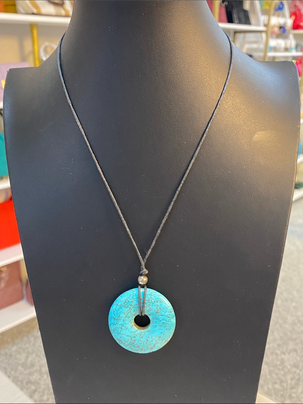 Sterling silver stone necklace